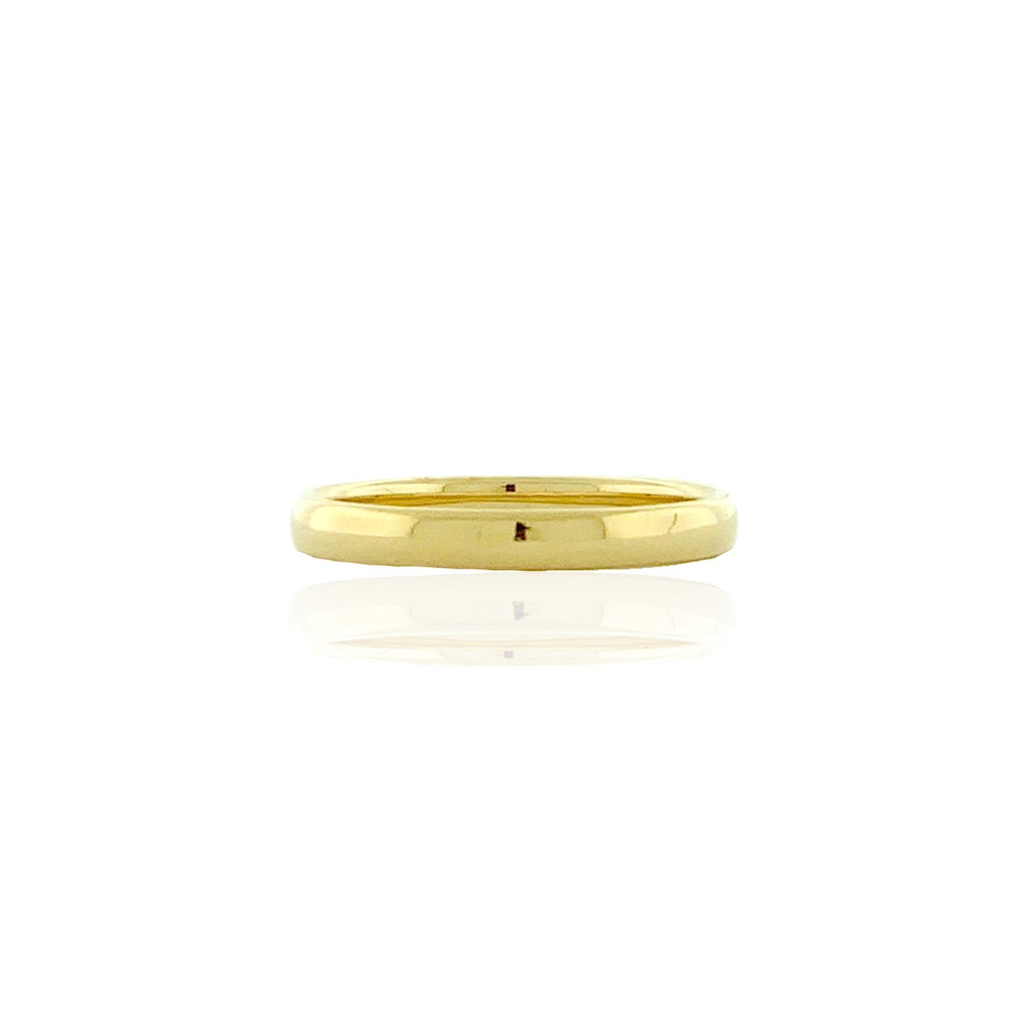 10K Yellow Gold Low Dome Classic Style Ladies Wedding Band