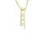 18K Yellow Gold Diamond Asymmetrical Bar Pendant