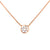 14K Rose Gold Bezel Set Diamond Cable Link Necklace