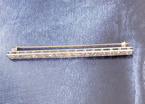 18K W/G Antique Diamond Pin Circa 1930's