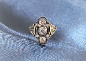 14K White and Yellow Gold Antique Ring