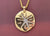 18K Y/G Diamond Sand Dollar Design Pendant with Chain