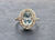 Vintage Platinum Aquamarine and Diamond Ring