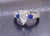 14K W/G Pear Shaped Diamond Ring with Sapphire Accents
