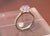 14K W/G Pink Sapphire and Diamond Floral Inspired Ring
