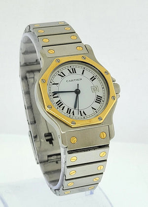 S/S and 18K Y/G Cartier Santos Reference 2966