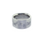 14K White Gold Diamond Wave Design Wide Band With Comfort Fit