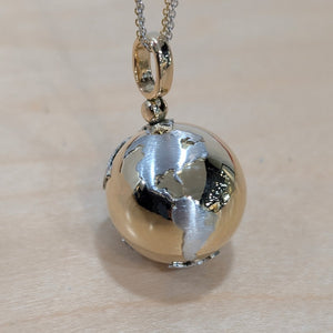 18k & Platinum 'The Globe" Handmade Pendant