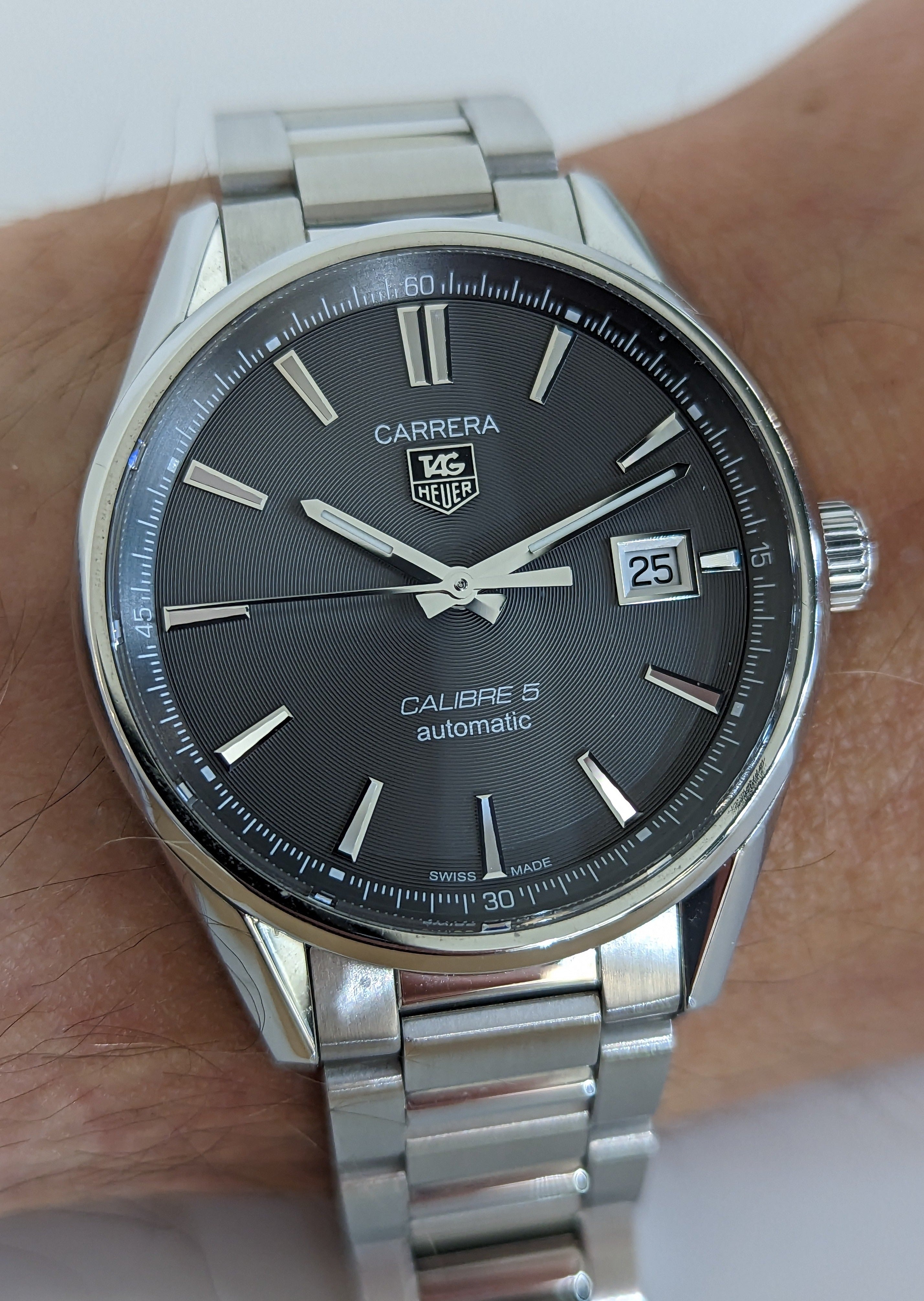 Tag heuer calibre hot sale 5 grey