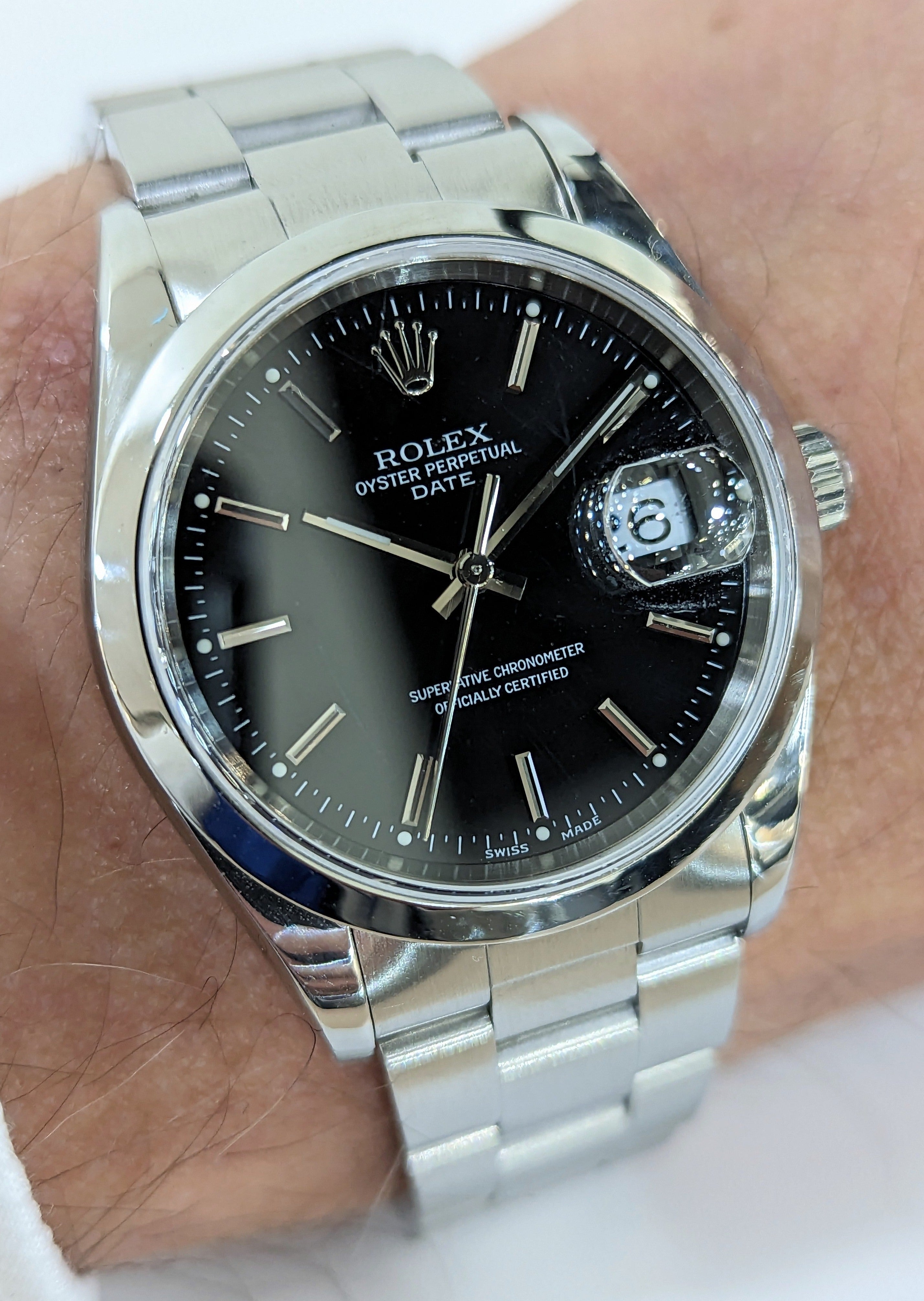 時計 Rolex 15200 32mm Rolex Date Black Dial Ref.15200 Stainless Steel - Francis
