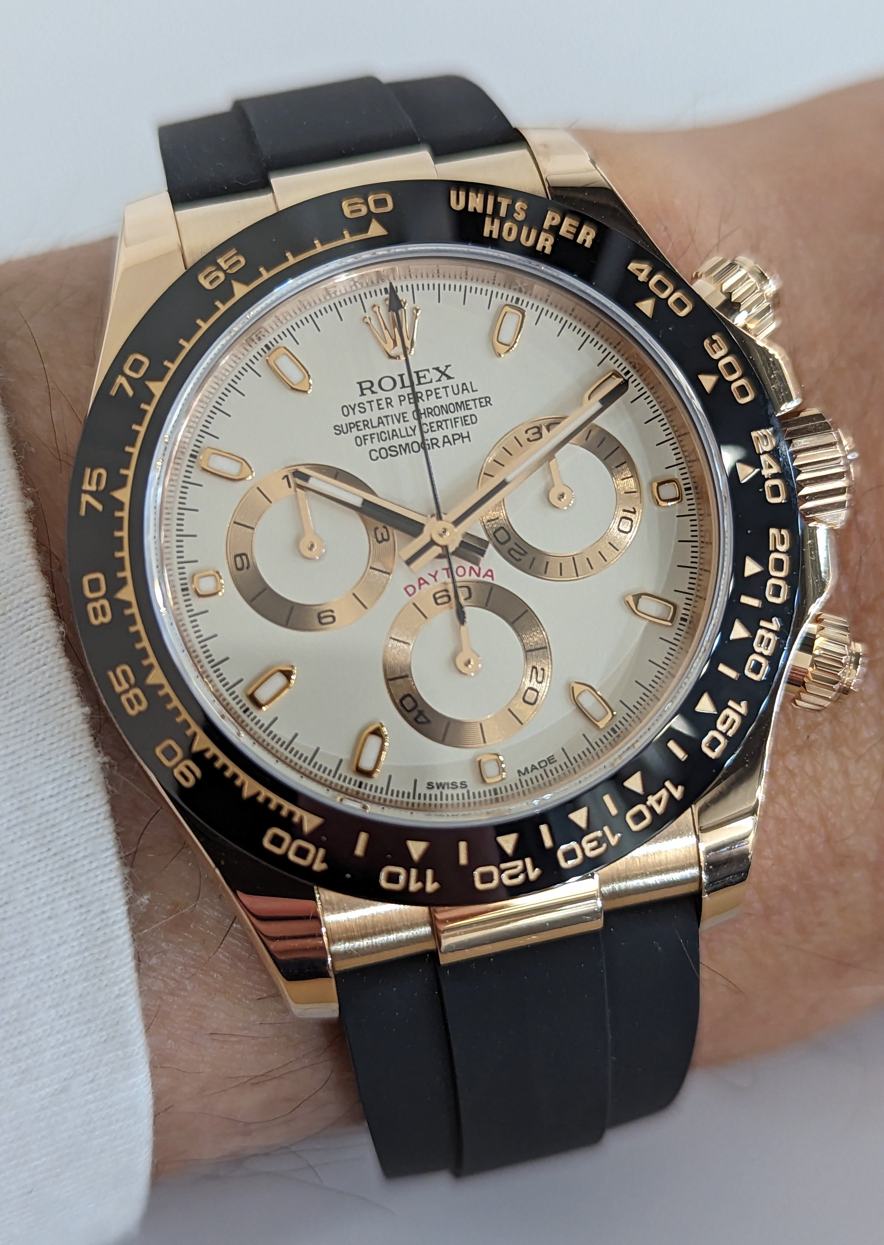 White dial daytona online rolex