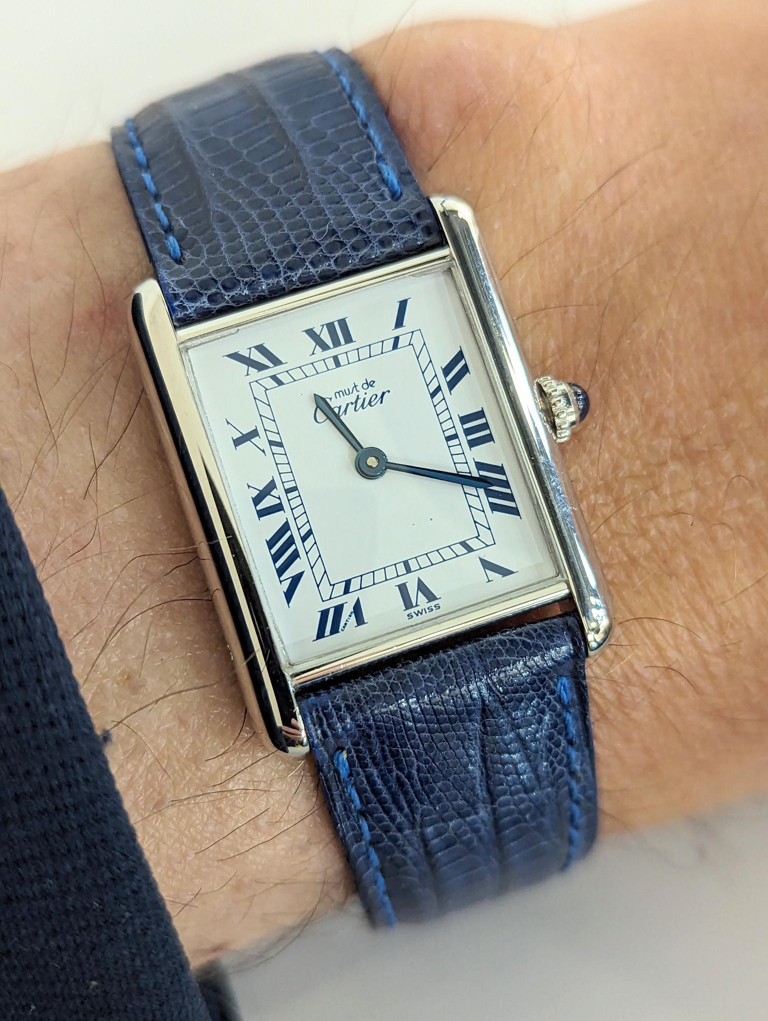 Cartier Tank Paris 925 Silver Rhodium Wristwatch Francis Jewellers
