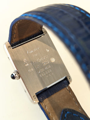 Cartier Tank Paris 925 Silver & Rhodium Wristwatch