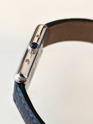 Cartier Tank Paris Quartz Wristwatch 925 Silver with Rhodium (Small Size)
