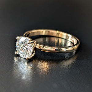Special! 14k Yellow Gold Solitaire Diamond Engagement Ring