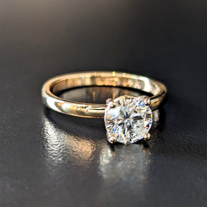 Special! 14k Yellow Gold Solitaire Diamond Engagement Ring
