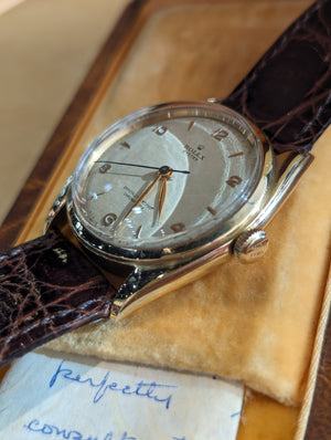 18k Yellow Gold Rolex Wristwatch 1946/47 w/ Original Box