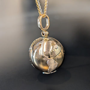 18k & Platinum 'The Globe" Handmade Pendant