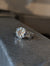 18k White Gold Vintage Natural 3-Diamond Engagement Ring