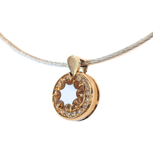 14k Yellow Gold Citrine & Diamond 'Sun' Pendant