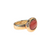 14k Yellow Gold Bezel-Set Coral Ring