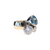 18k Yellow & 14k White Gold Blue Zircon & Diamond 'Facet' Ring