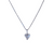 14k White Gold Natural Heart Shape Diamond Chain & Pendant
