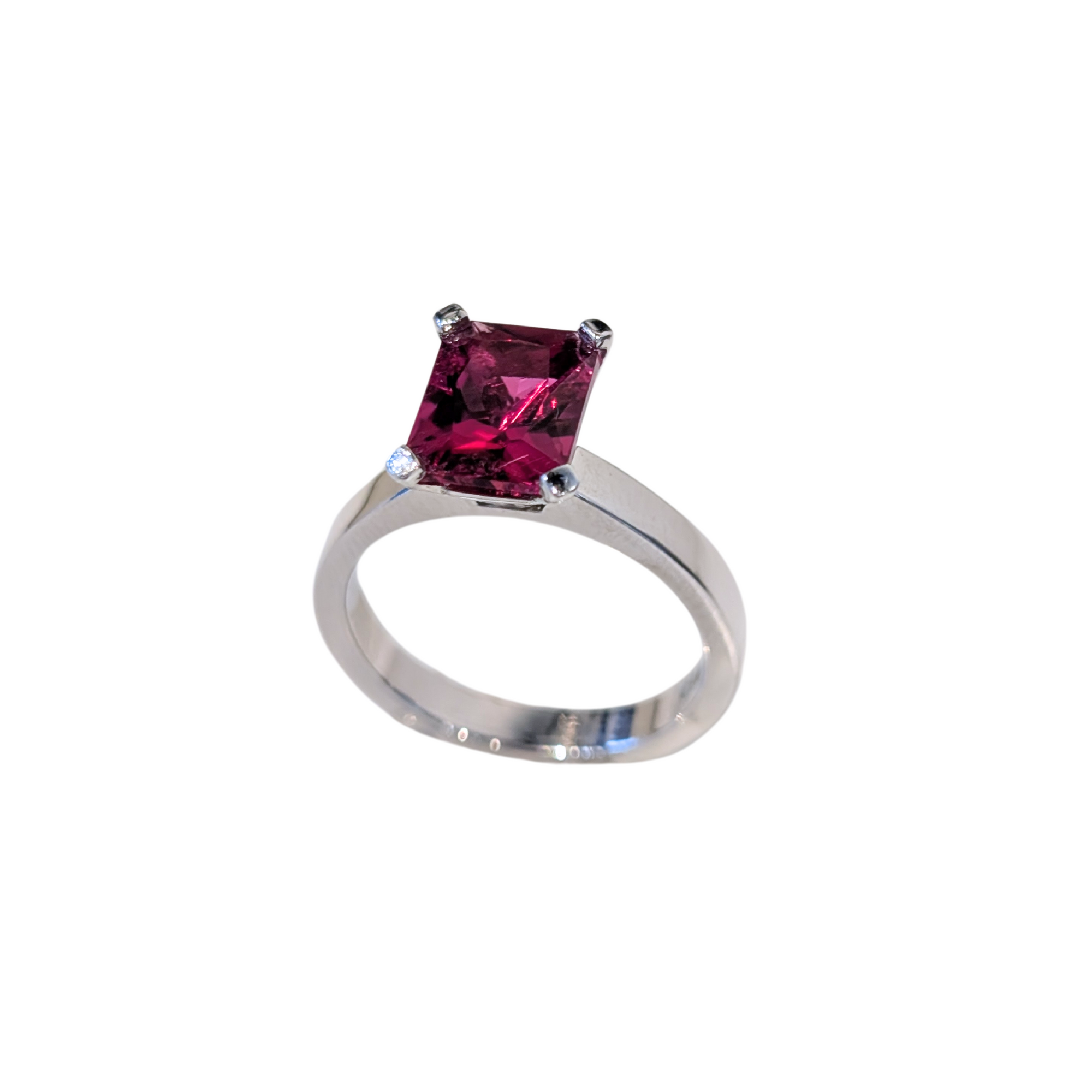 Platinum Nigerian Tourmaline Solitaire Ring