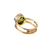 18k Y/G Bezel Set Peridot Double-Shank Ring