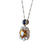 14k & 18k White Gold Yellow Sapphire Diamond Halo Pendant