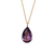 14k Yellow Gold Pear-Shape Amethyst Pendant