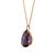 14k Yellow Gold Pear-Shape Amethyst Pendant