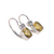 14k White Gold Yellow Sapphire & Diamond Drop Earrings