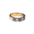 14K Yellow Gold Chunky Blue Sapphire & Diamond Bead-set Band