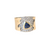 14K Yellow Gold Ultra-wide Blue Sapphire & Diamond Canyon Ring