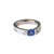 14k White Gold Blue Sapphire & Diamond Tension Ring