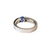 14k White Gold Blue Sapphire & Diamond Tension Ring