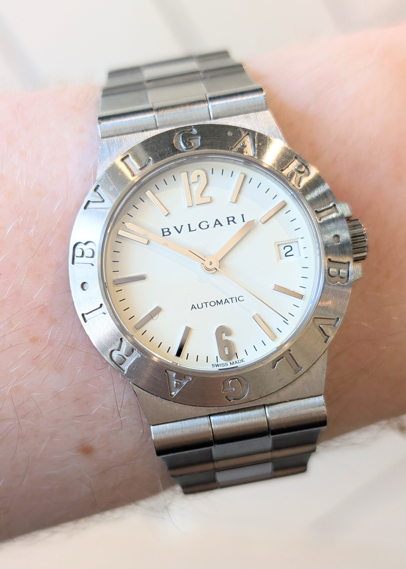 Bulgari Automatic Stainless Steel Wristwatch