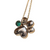 14k Yellow Gold Emerald Paw Print Pendant