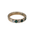 14k Yellow Gold Emerald & Diamond Open-Claw Band