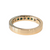 14k Yellow Gold Emerald & Diamond Half-Eternity Bead-set Band