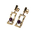 18k Yellow Gold Ruby Window Earrings