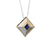 Platinum & 18k White Gold Blue Sapphire Pyramid Pendant