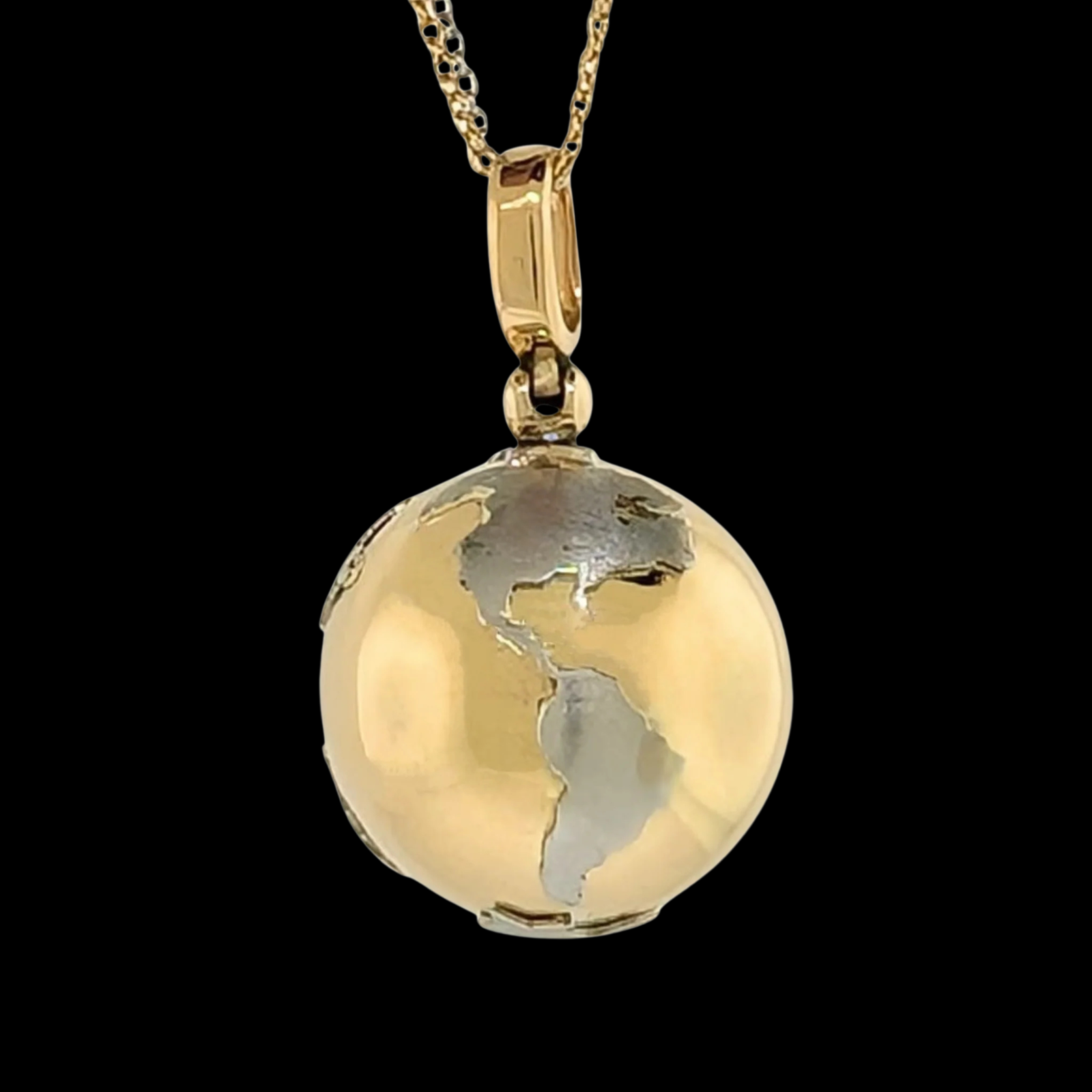 18k & Platinum 'The Globe" Handmade Pendant