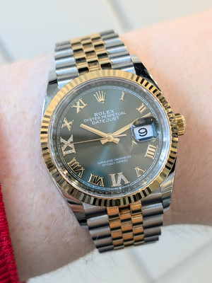 Rolex Datejust 36 Two-Tone with Olive Green Dial - 2023