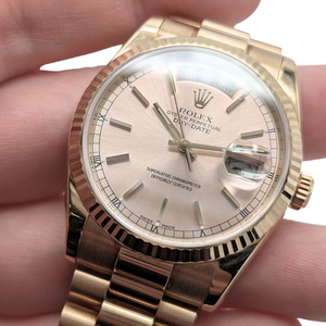 Rolex 18k Yellow Gold President Day-Date Wristwatch
