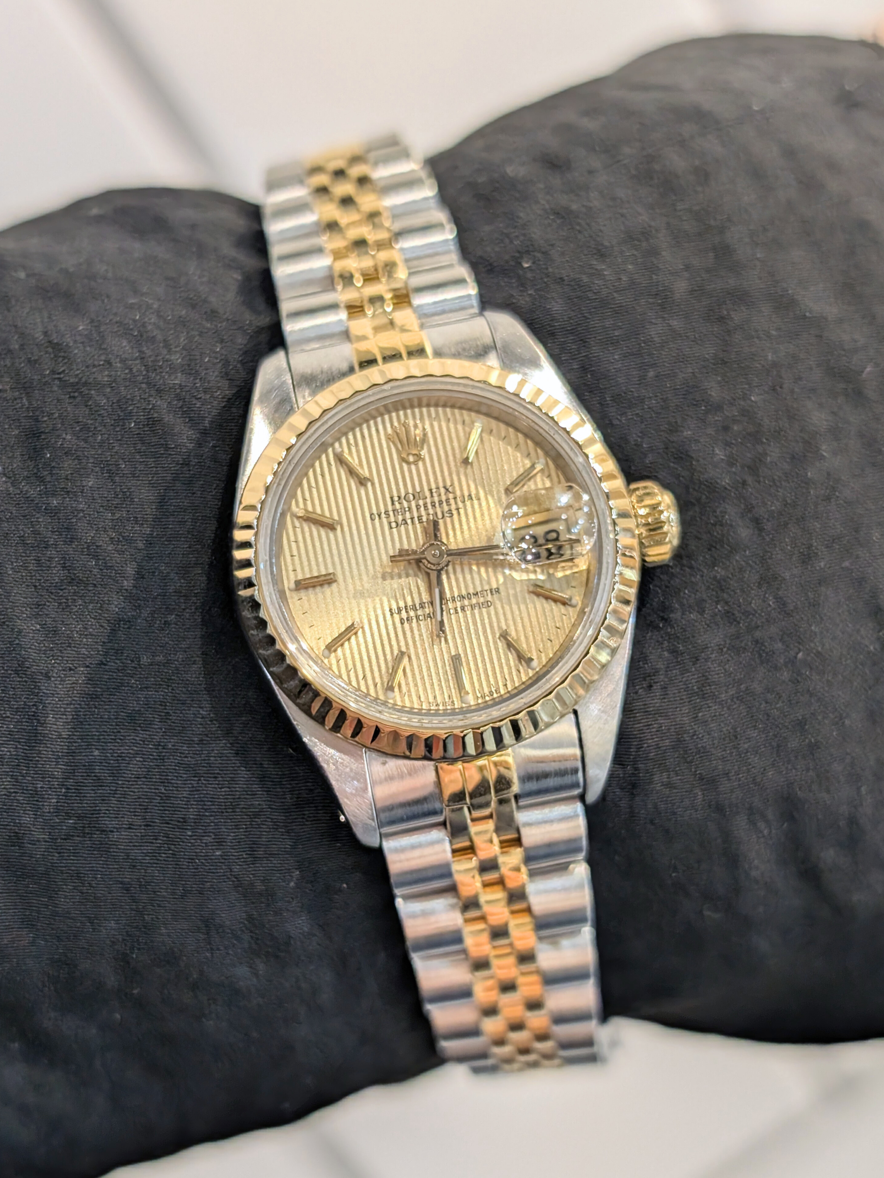 Rolex Ladies Datejust 2-Tone Tapestry Dial