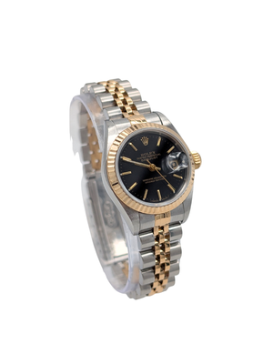 Rolex Ladies Datejust 26mm Two-Tone Black Dial