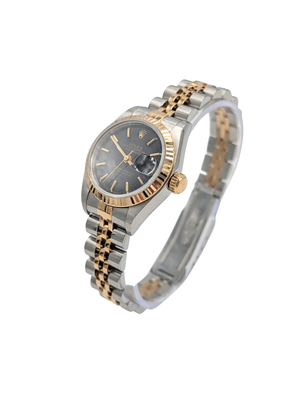 Rolex Ladies Datejust 26mm Two-Tone Black Dial