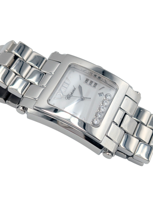 Chopard 'Happy Sport' Moving Diamond Watch (46x35mm)